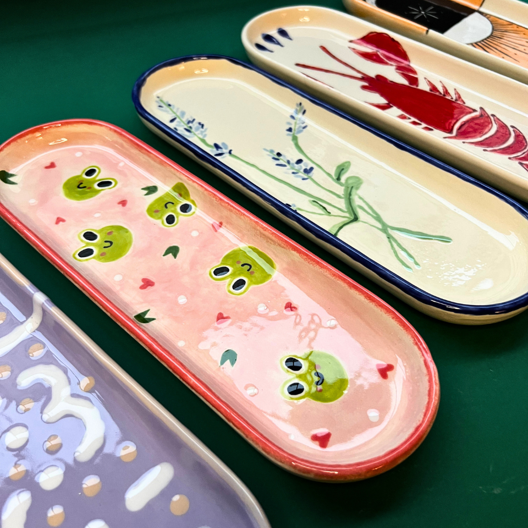 Ceramic to decorate - Oval pocket emptier / Spoon rest
