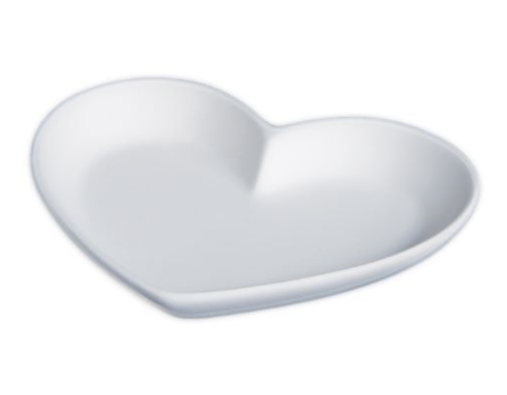 Céramique à décorer - Assiette coeur
