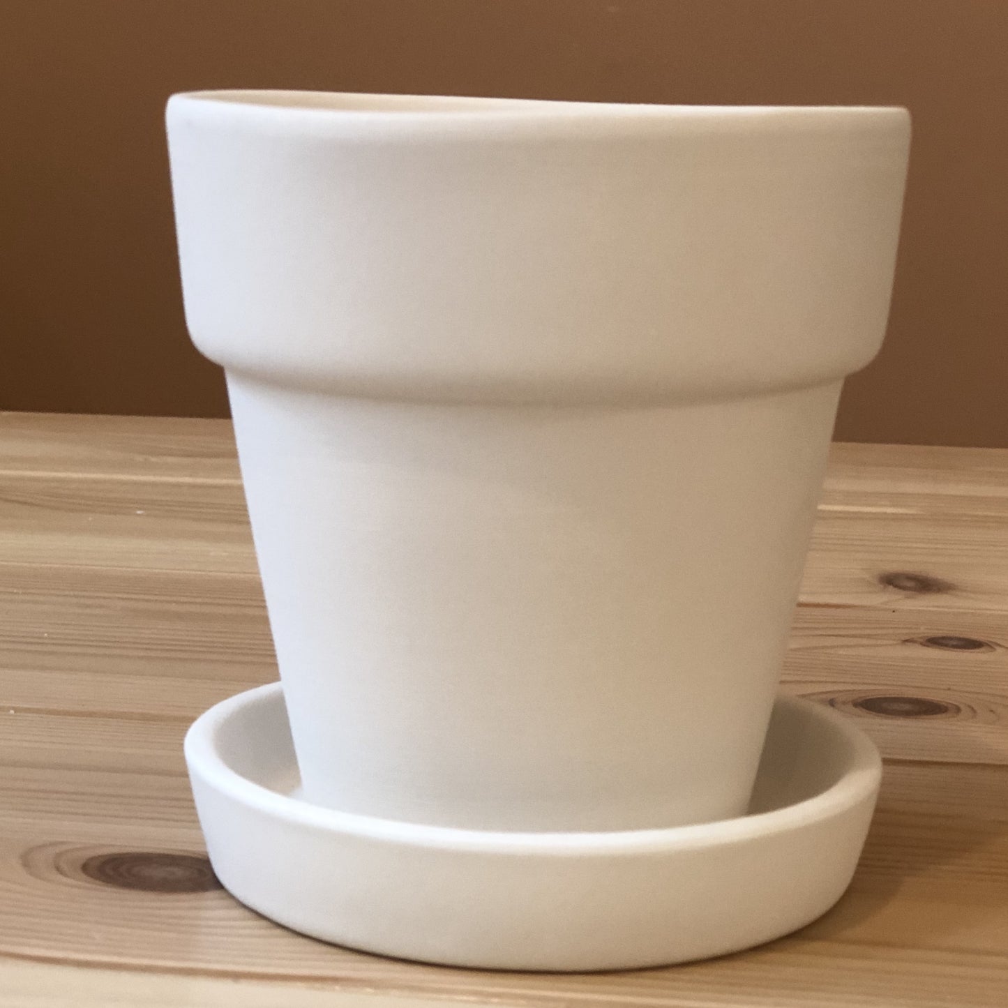 Ceramic to decorate - Flower pot and its bowl