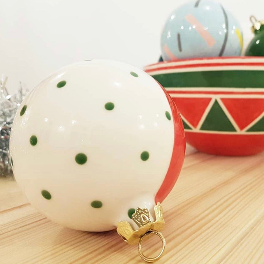 Ceramic to decorate - Small Christmas ball 6.5cm