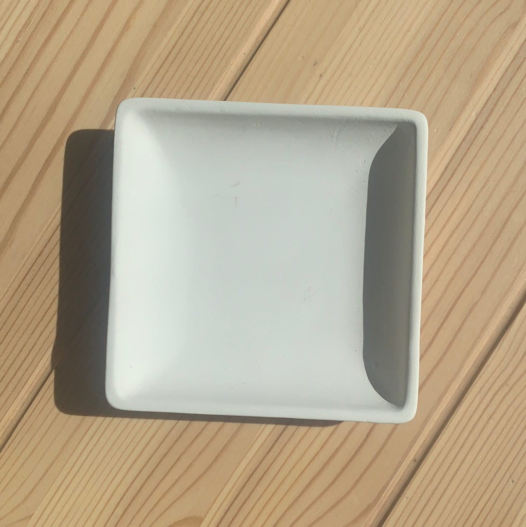 Ceramic to decorate - Flat square empty pocket