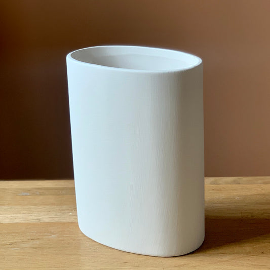 Céramique à décorer - Vase Elliptique