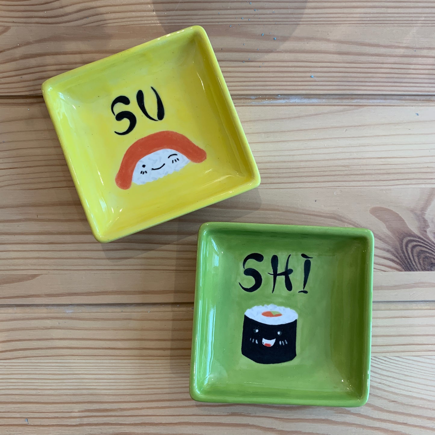 Ceramic to decorate - Flat square empty pocket