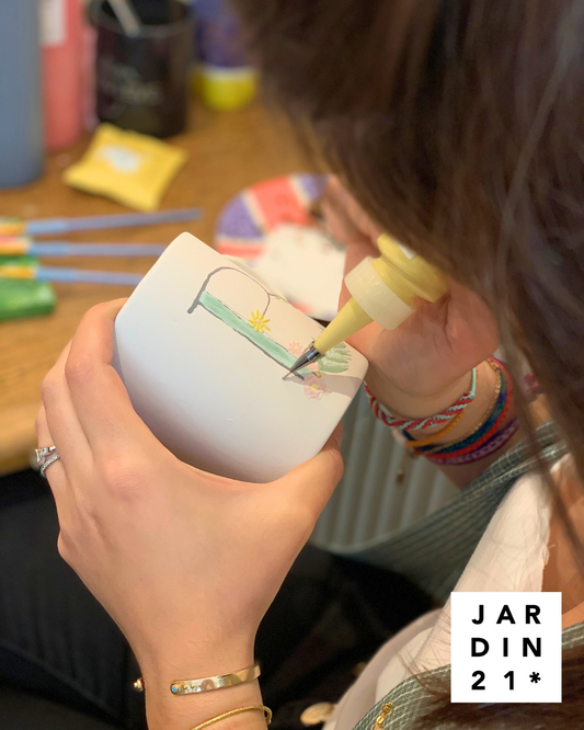 Ceramic painting workshop at Jardin 21 - Thursday 11/07