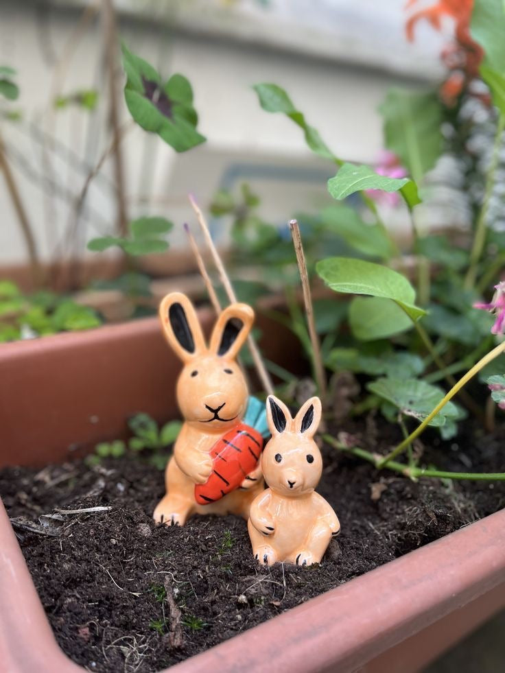 Céramique à décorer - Figurine Lapin avec sa carotte