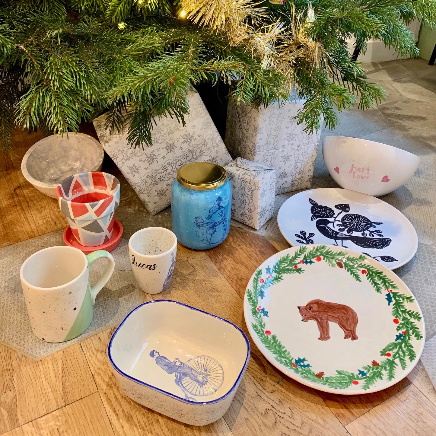 Coffret de Noël - peinture sur céramique (avec cuisson)